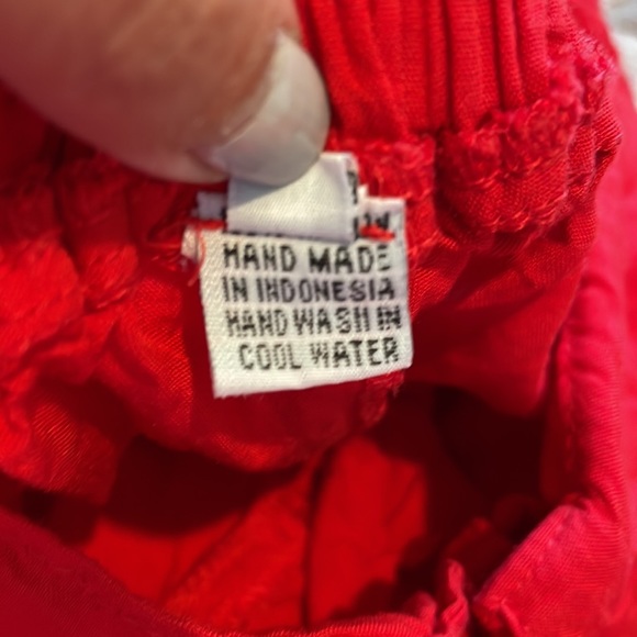 Red wide leg pants (from Singapore) - Picture 5 of 7